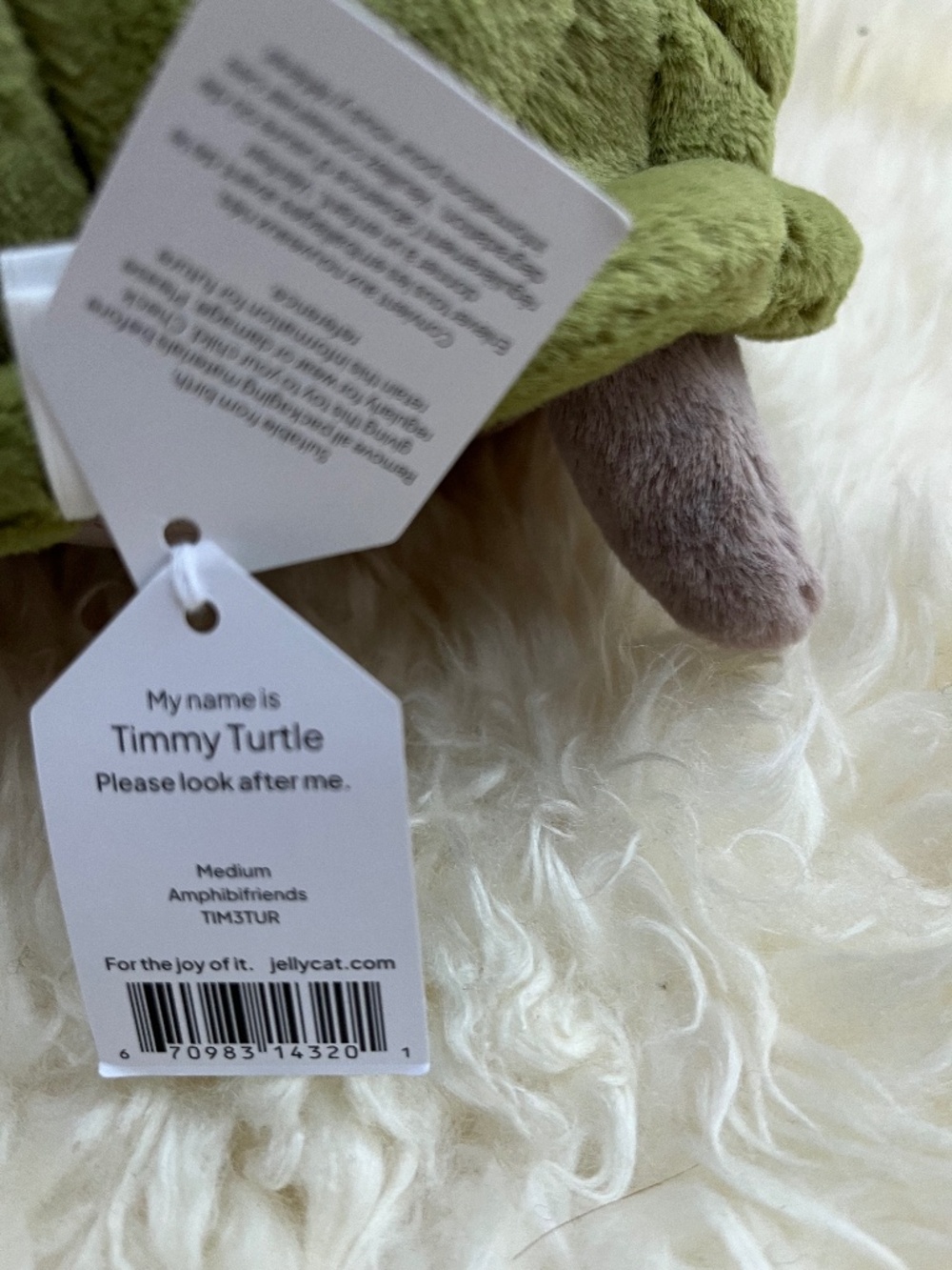 Timmy Turtle Jellycat BNWT. Dust bag included - Picture 5 of 5